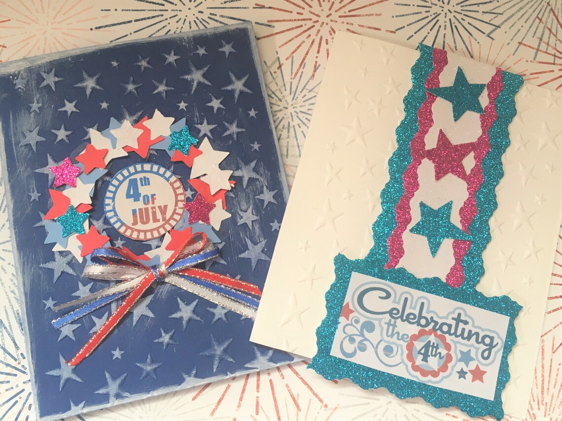 DIY 4th of July Cards Kit Independence Day Cards Kids Making Etsy