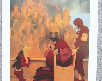 Maxfield Parrish Puss in Boots Print High Quality Poster 20 x 16 New Reproduction Unframed circa 1993 Mint Condition