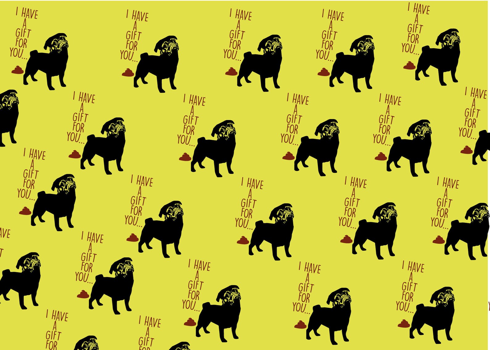 Funny Wrapping Paper Dog gift for you 2 sheets of wrapping Etsy