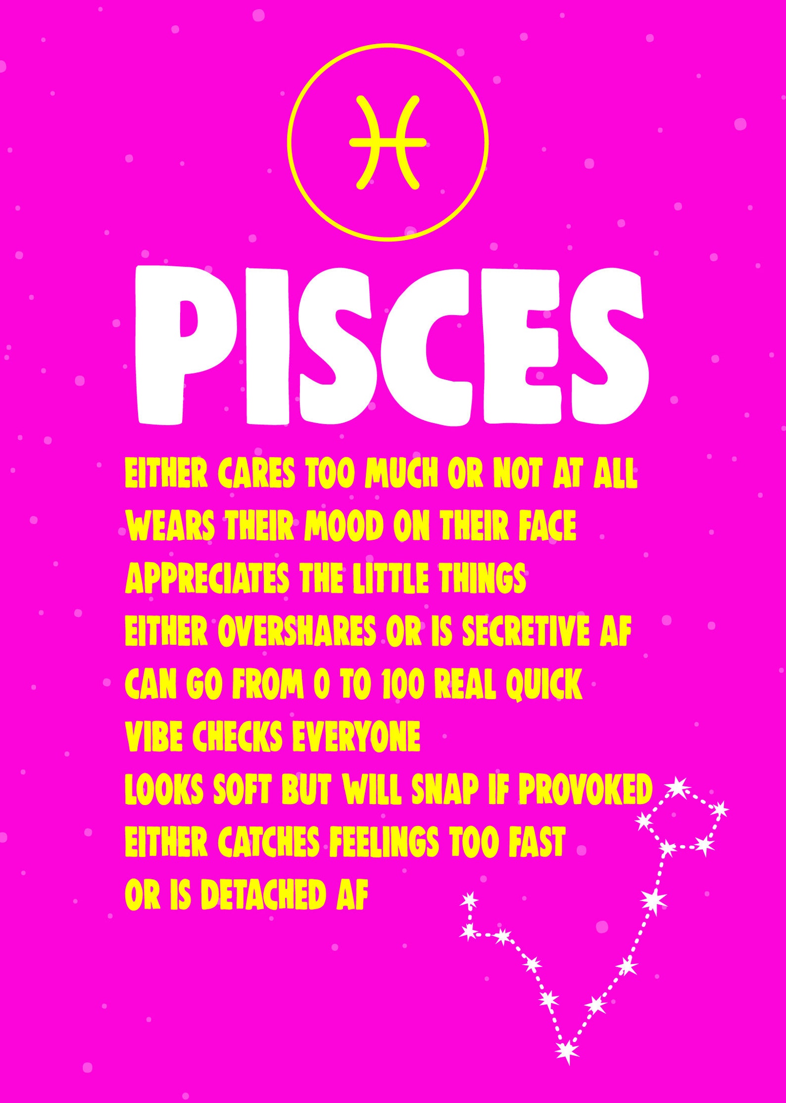 Pisces Astrology Birthday Card Him Her Dad Mum Brother sister Etsy