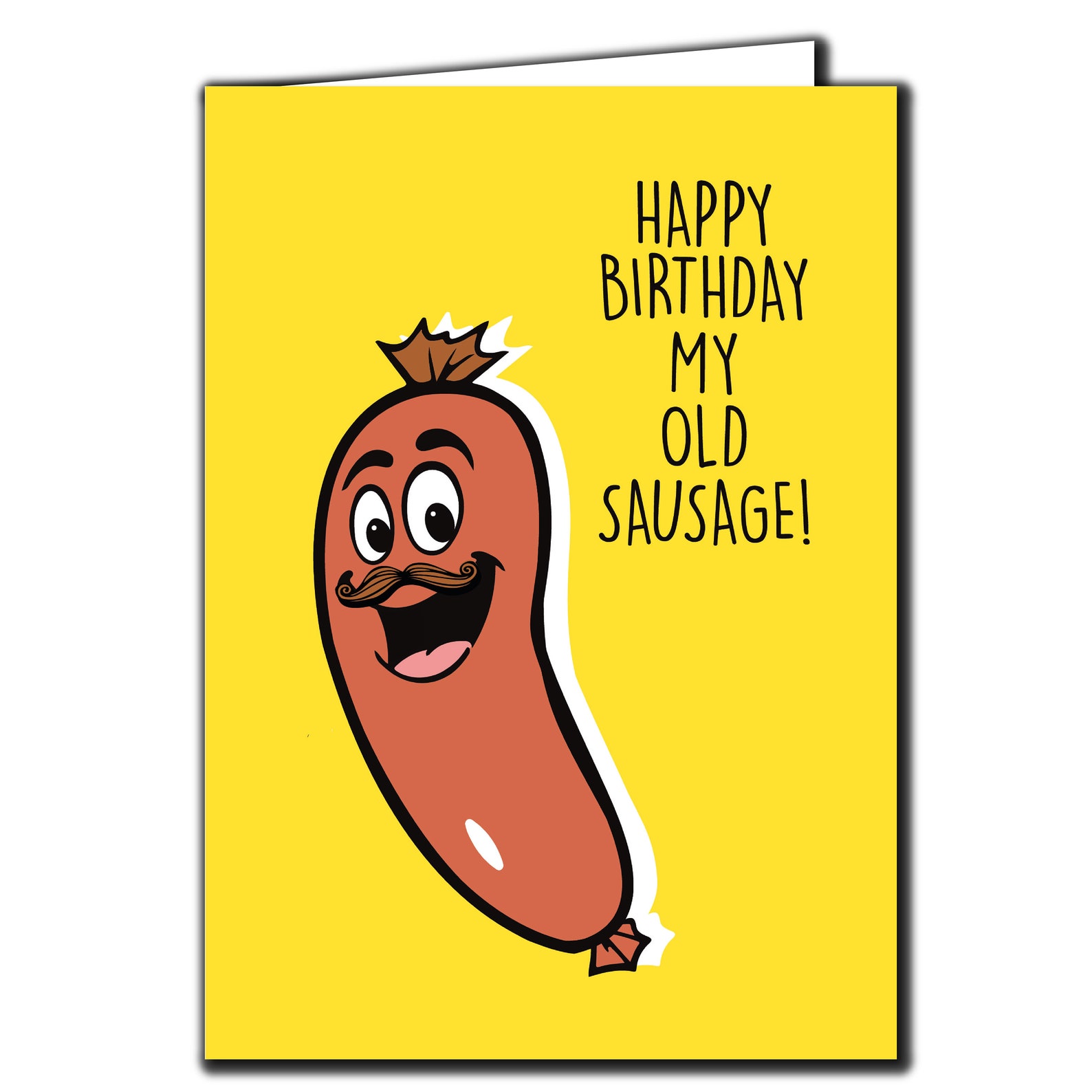 Happy Birthday my old sausage Funny Birthday Card Him Her Etsy