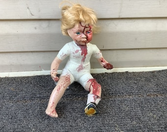 Horror DOLL. Handmade scary doll. Horror art handmade horror doll.