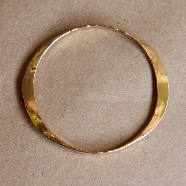 Heavy Gold Filled Hammered Bangles