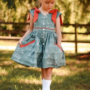 Ruby Girls Sewing Pattern & Tutorial PDF Size 2T - 9/10