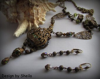 Baroque Necklace / Choker & Earrings - Beyond the Stone