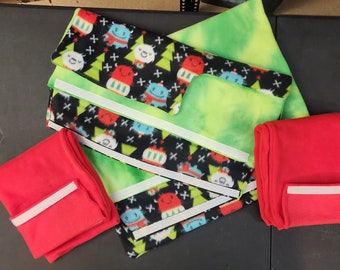 Christmas monsters double ferret/critter nation cage liner and hammock set.