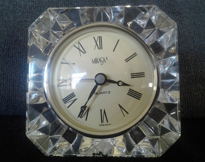 Mikasa Crystal / Glass Westminster Clock Quartz Germany Etsy