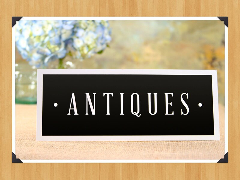 Printable Rustic Antiques Sign DIY Instant Download | Etsy