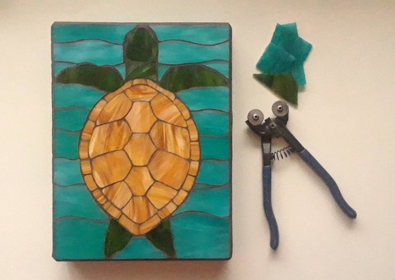 Mosaic Wall Art Sea Turtle Stained Glass On A Wood - Sea Turtle Wall Art Wood Mosaic Wall Art Sea Turtle Stained Glass On A Wood - Sea Turtle Wall Art Wood