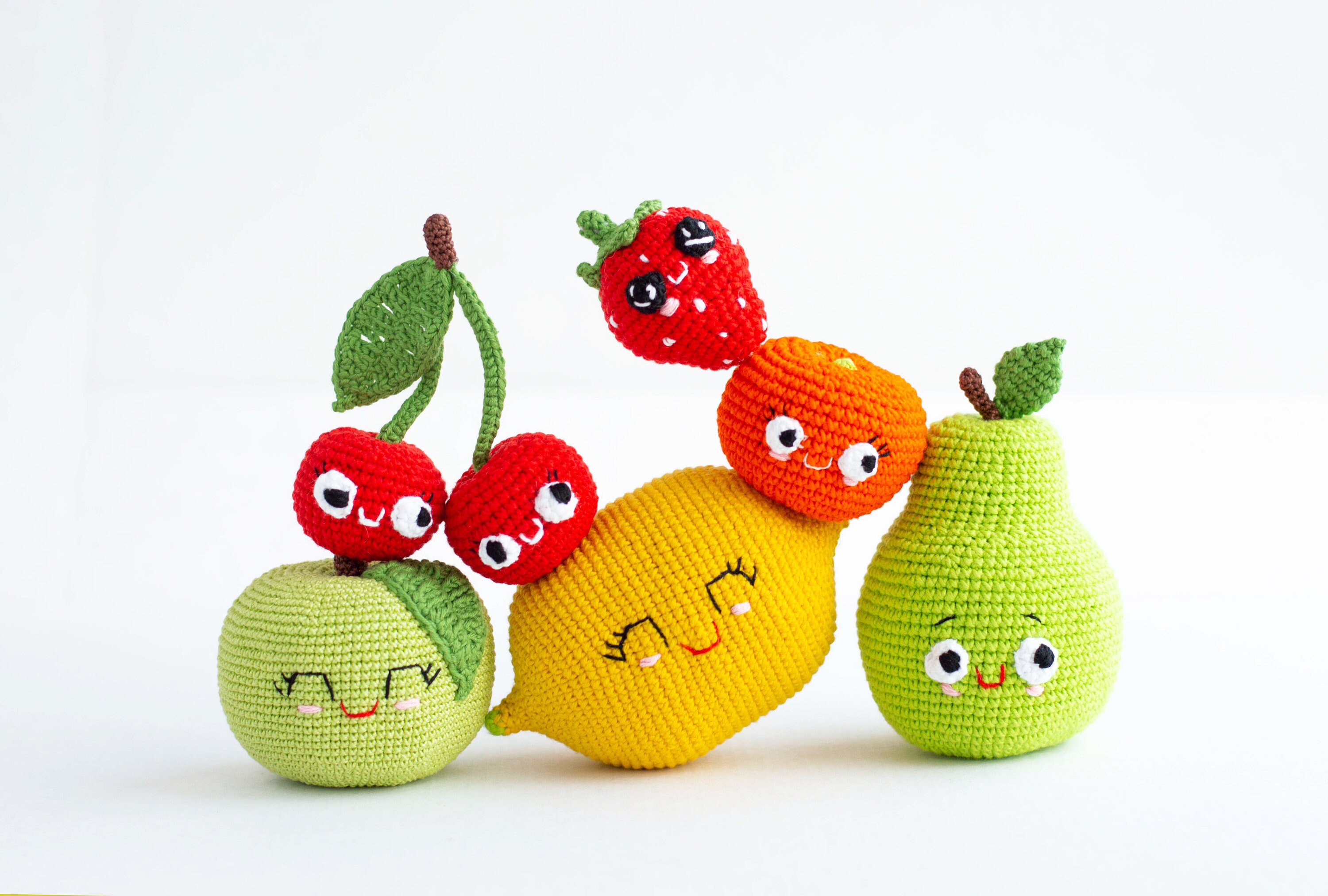 Set of 6 Сrochet fruit Vegan Toys for baby veggie baby Etsy