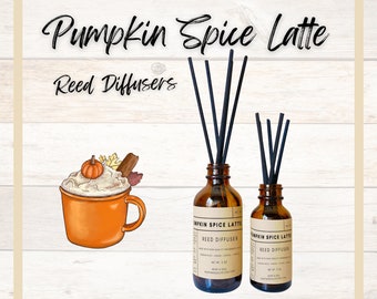 Pumpkin Spice Latte Reed Diffuser | Home Diffuser | Fragrance Diffuser | Oil Diffuser | Room Diffuser | Home Fragrance