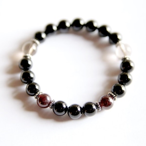 Root Chakra Bracelet / Black Onyx, Garnet & Smoky Quartz Bracelet | Chakra Bracelet | Stacking Bracelets | Boho Jewelry | Heart and Soul