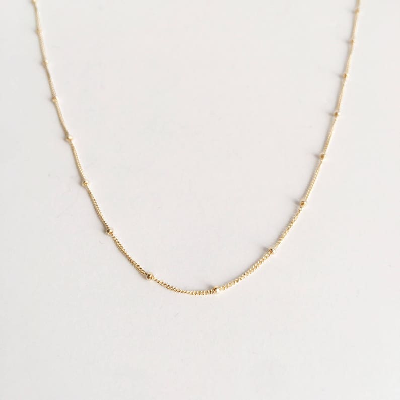 14k Gold Filled Beaded Necklace Will You Be My Bridesmaid Bridesmaid Gift 14k Gold Filled Necklace Chain 14k Gold Filled Wedding