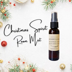 Christmas Spirit 2 oz Fragrance Room Mist | Office Mist | 2 oz Mists | Reiki-Charged Mists | Fragrance Aromatherapy | Home Decor