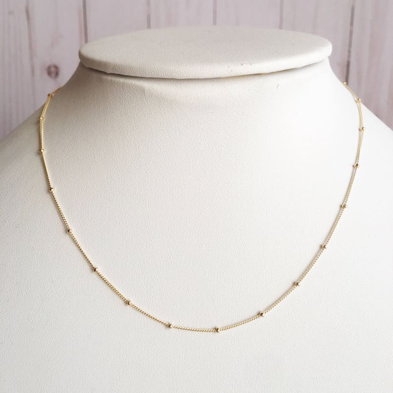 14k Gold Filled Beaded Necklace Will You Be My Bridesmaid Bridesmaid Gift 14k Gold Filled Necklace Chain 14k Gold Filled Wedding