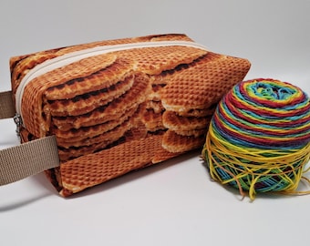Stroopwafel Knitbox , a Project Bag for knitting, crochet, or whatever you like