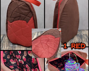 Chocolate Dragon Egg (or is it just an Easter Egg??) bag, a Project Bag for knitting, crochet, or whatever you like