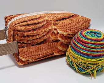 Stroopwafel Knitbox , a Project Bag for knitting, crochet, or whatever you like