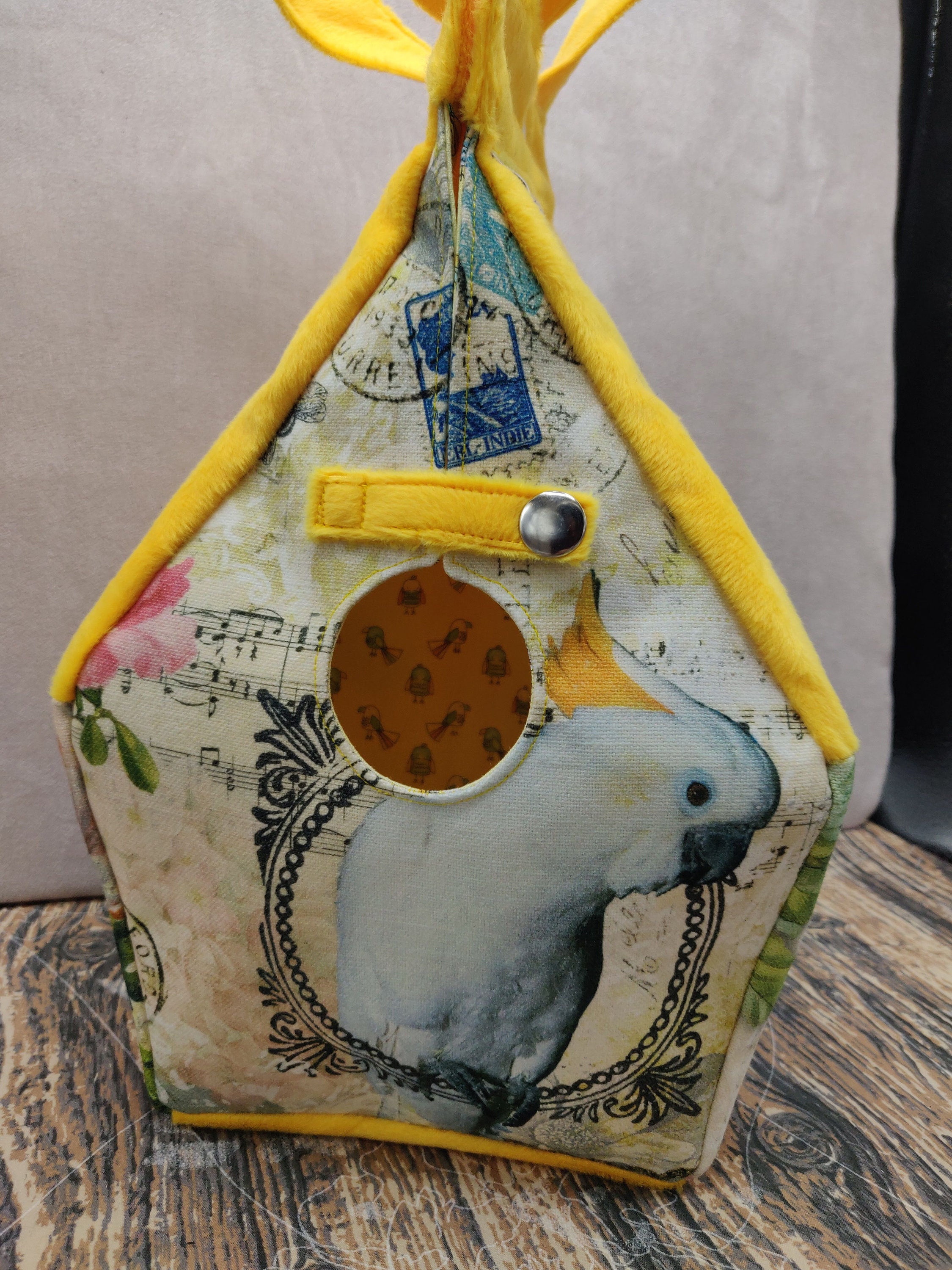 Bird themed Birdhouse Project bag for knitters or crocheters Etsy