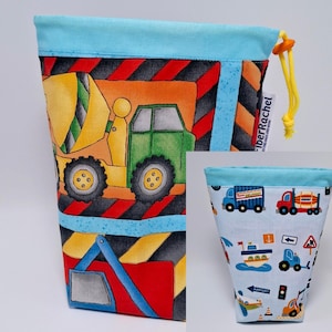 KLEINE Twofer, wendbare Projekttasche, Wendetasche für Stricker oder Häkler, komplett gefüttert mit Kordelzug.