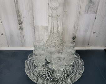 Wexford Decanter, Serving Tray & 6 Glasses