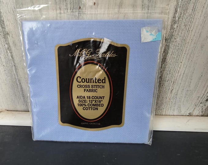 MCG Textiles Counted Cross Stitch Fabric in Light Blue