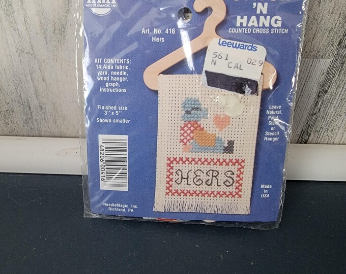 Stitch N Hang Counted Cross Stitch Mini Art No 416 Hers