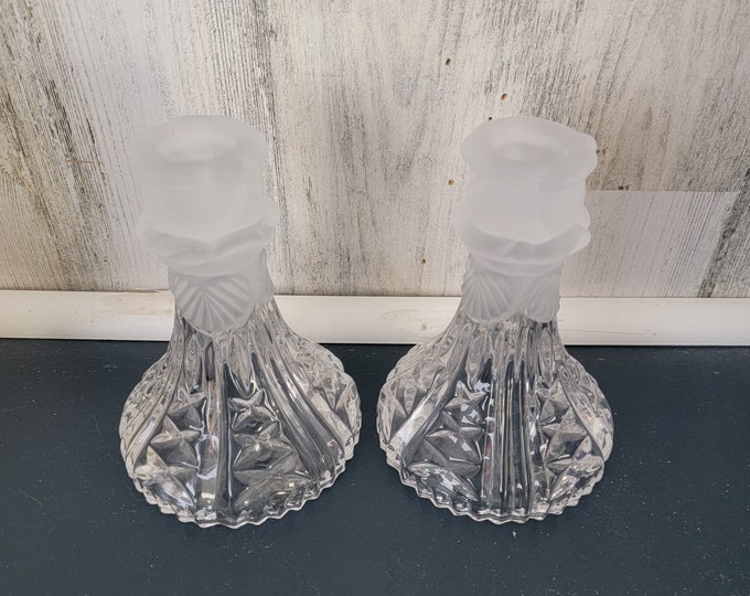 Anna Hutte Bleikristall Candlesticks