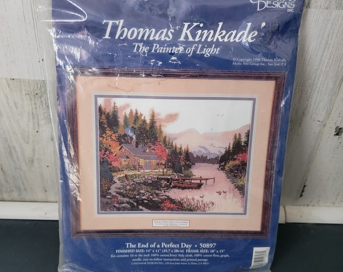 The End of the Day Cross Stitch Kit by Thomas Kincaid Etsy