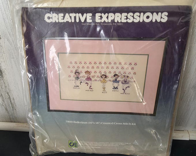 Ballerinas Counted Cross Stitch Kit by Creative Expressions