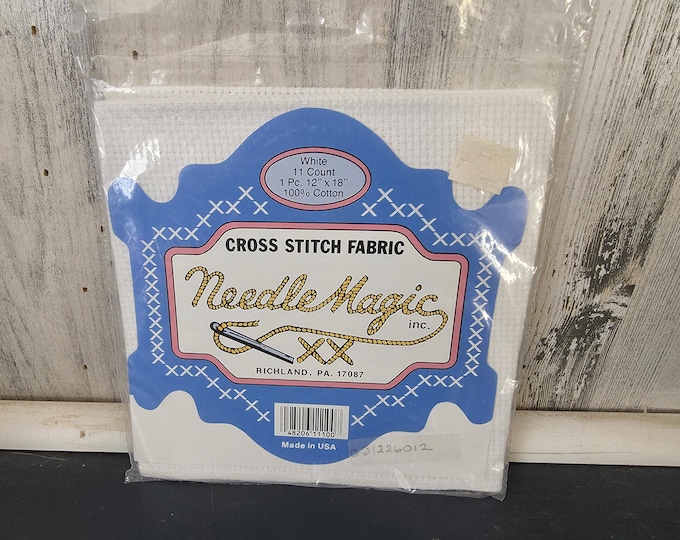 Needle Magic Cross Stitch Fabric 11 Count White