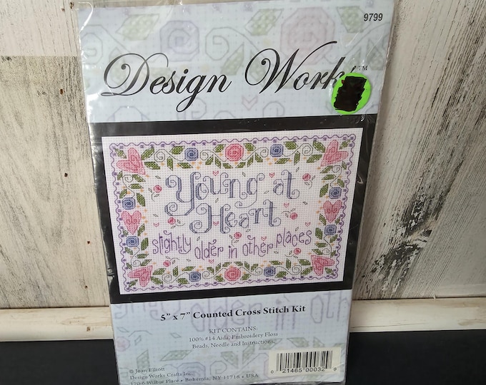 Design Works Young at Heart counted cross stitch kit