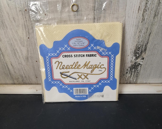 Needle Magic Cross Stitch Fabric 14 Count Ivory
