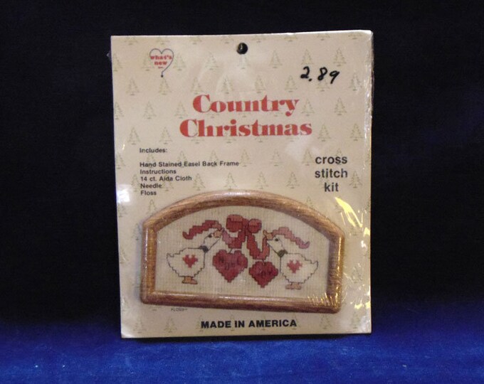 Geese w/Hearts Ornament Cross Stitch Kit