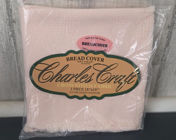 Charles Craft Cross Stitch Bread Cover Fabric-Light Pink