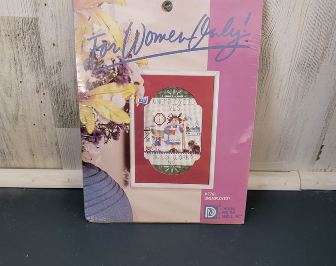 For Women Only Unemployed Cross Stitch Kit