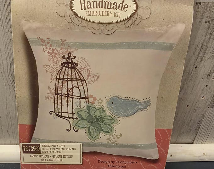Dimensions Birdcage Pillow Cover Handmade Embroidery Kit