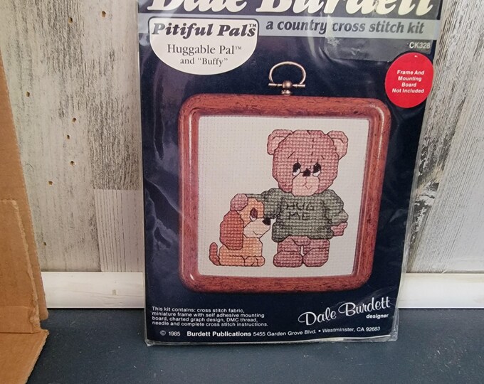 Dale Burdett Pitiful Pals Huggable Pal and "Buffy" Cross Stitch Kit
