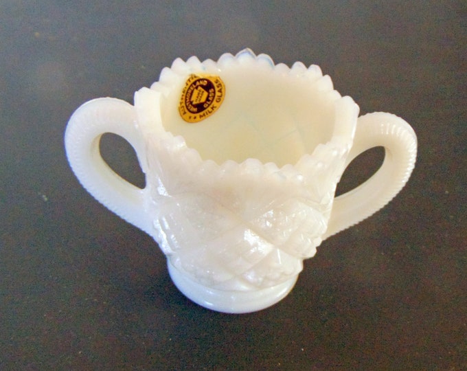 Westmoreland Thumbelina Mini Milk Glass Open Sugar