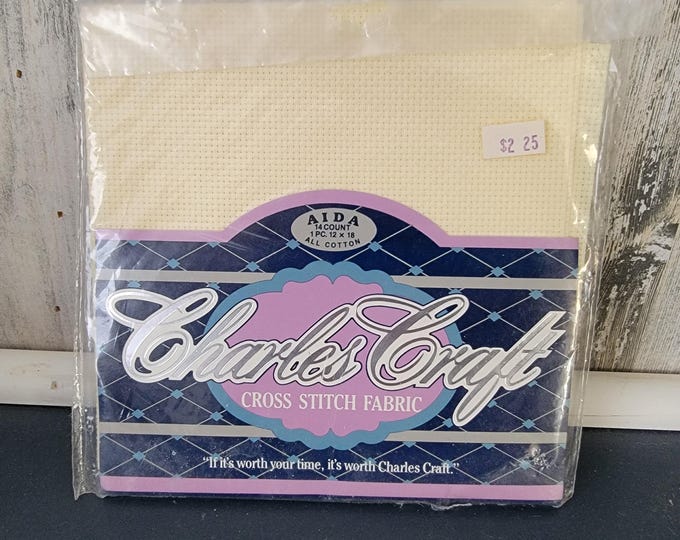 Charles Craft Silver 14 Count Ivory Aida