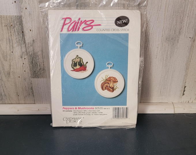 Candamar Designs Peppers & Mushrooms Cross Stitch Kit