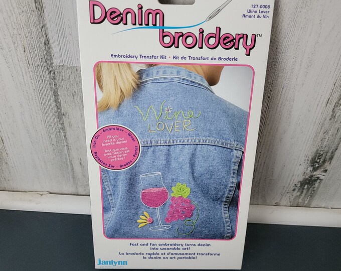 Denimbroidery Kit Wine Lover