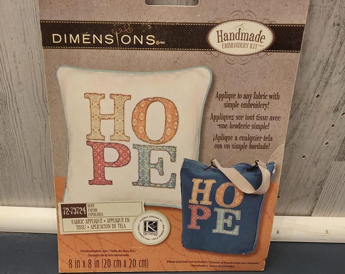 Dimensions HOPE Fabric Applique