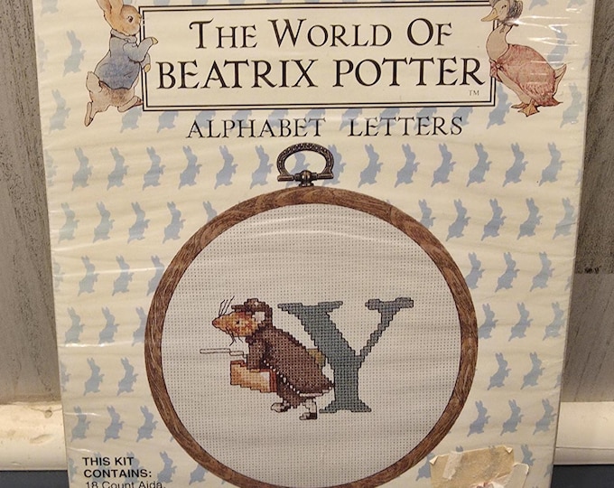 Needle Treasures The World of Beatrix Potter Alphabet Letters "Y" Cross Stitch Kit