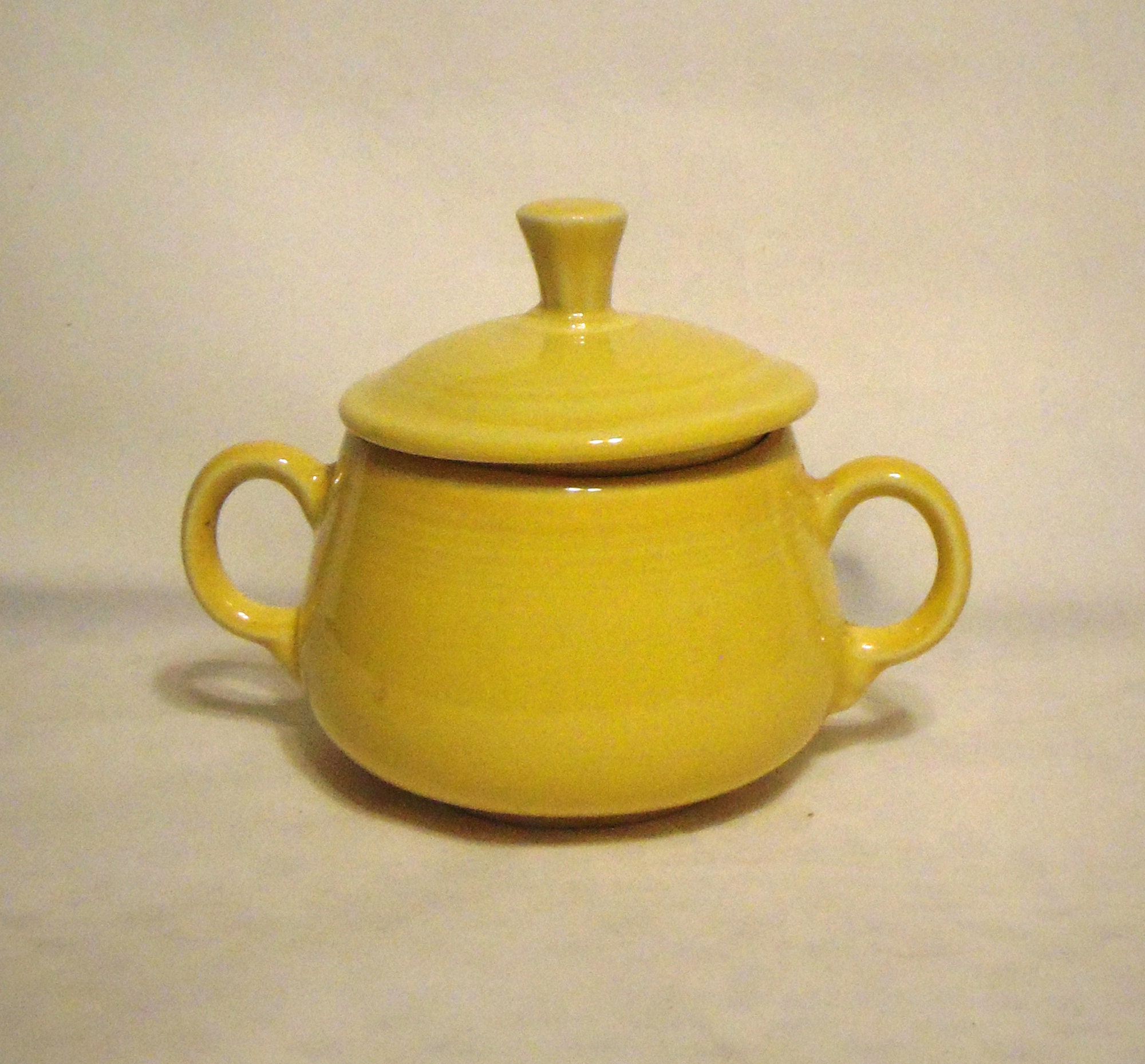 4 Piece Yellow Fiesta Cream & Sugar Set