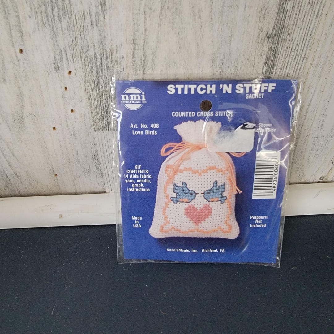Stitch N Stuff Counted Cross Stitch Sachet Love Birds - Etsy