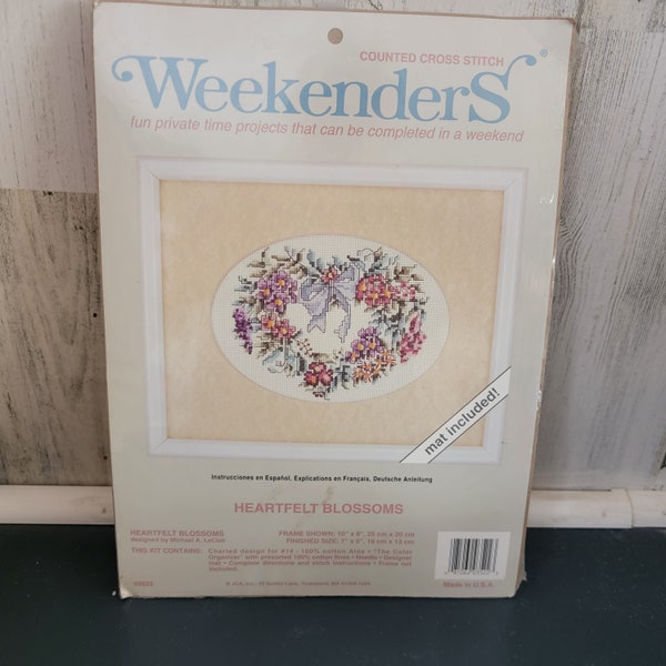 Heartfelt Blossoms Counted Cross Stitch Kit