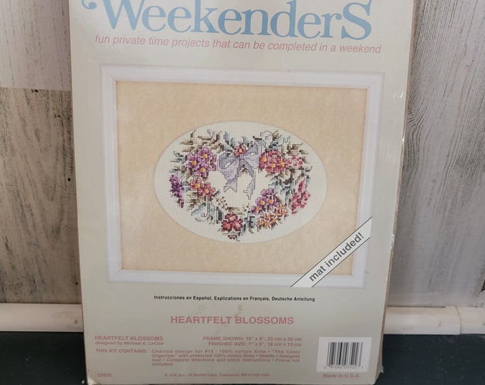 Heartfelt Blossoms Counted Cross Stitch Kit