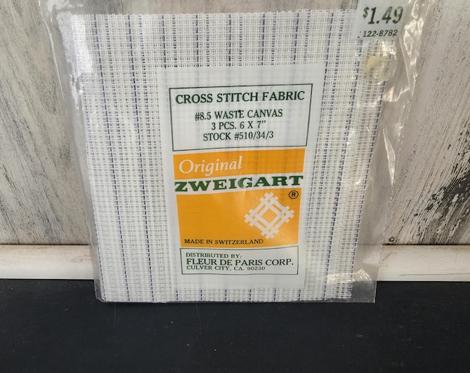 3 Packages of Zweigart Waste Canvas sold together