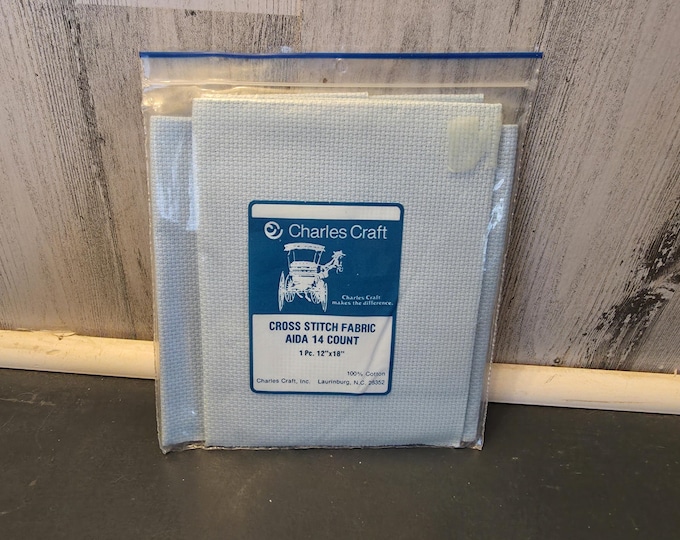 Charles Craft Cotton  Aida Baby Blue 14 Count